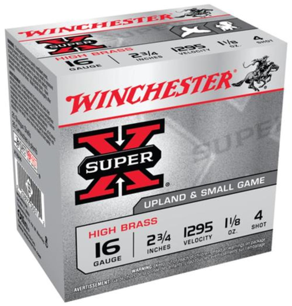 Close× Winchester Super-X High Brass 16 ga 2.75" 1-1/8 oz 4 Shot 25Box/10Case