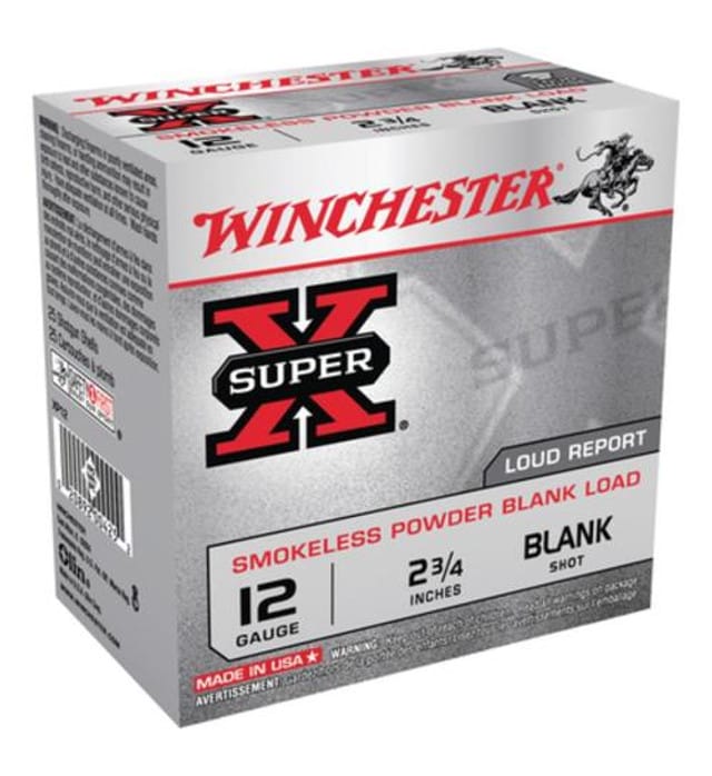 Winchester Super-X Field Trial 12 Ga Smokeless Blanks, POP LD, 25rd/Box - Not Ammo, These Are Blanks