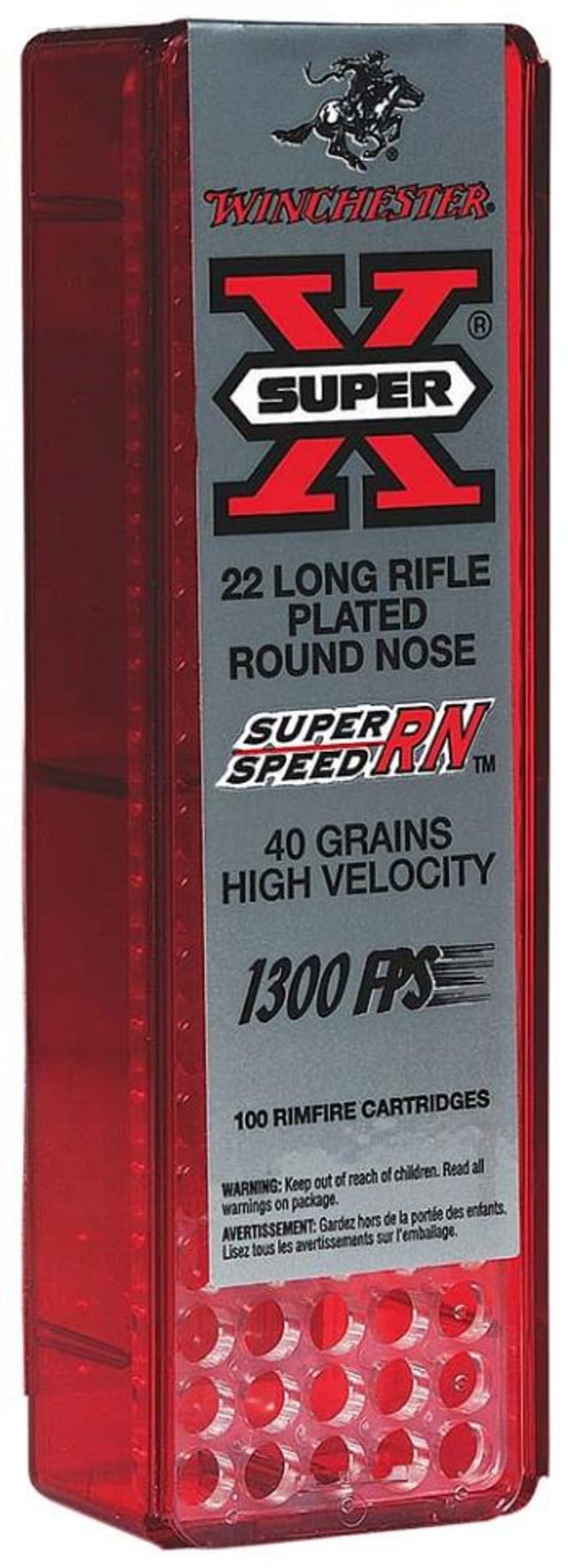 Winchester Super-X 22LR 40gr, Round Nose 100rd Box