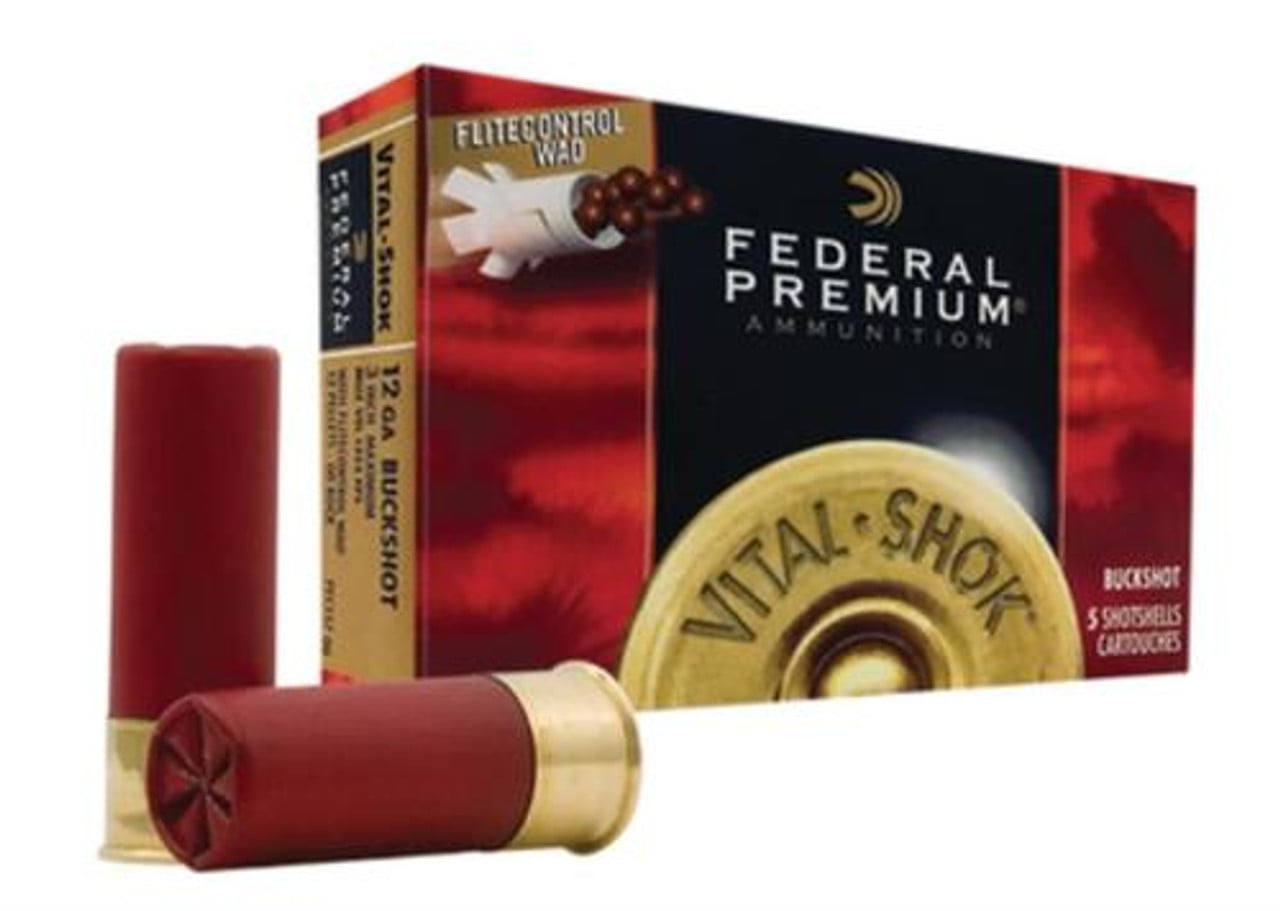Federal Premium, FLITECONTROL WAD, 12 Ga 2.75", 00 Buck, Buckshot, 9 Pellets, 5rd Box
