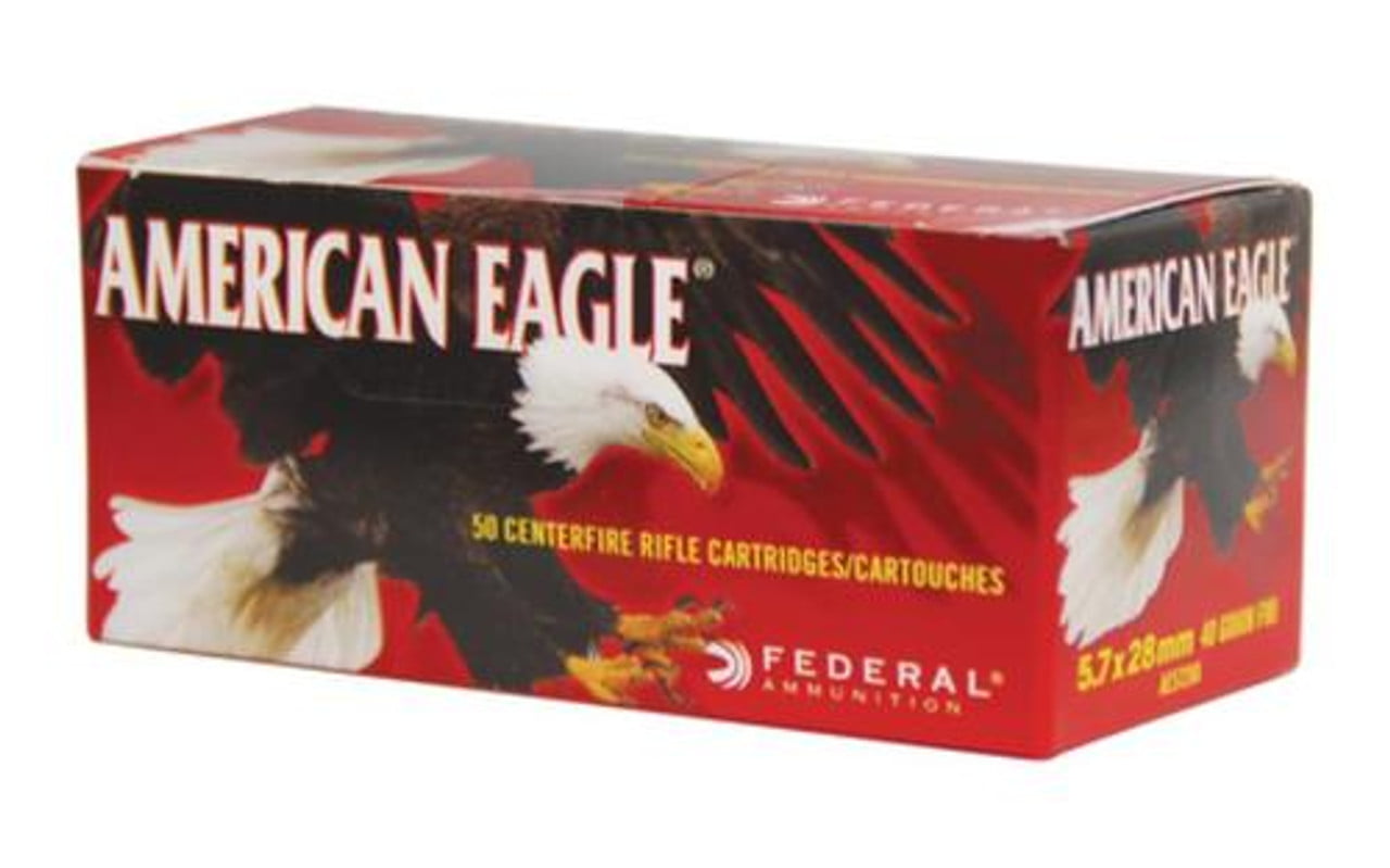 Federal American Eagle 5.7x28mm 40gr, Speer Full Metal Jacket, 50rd Box