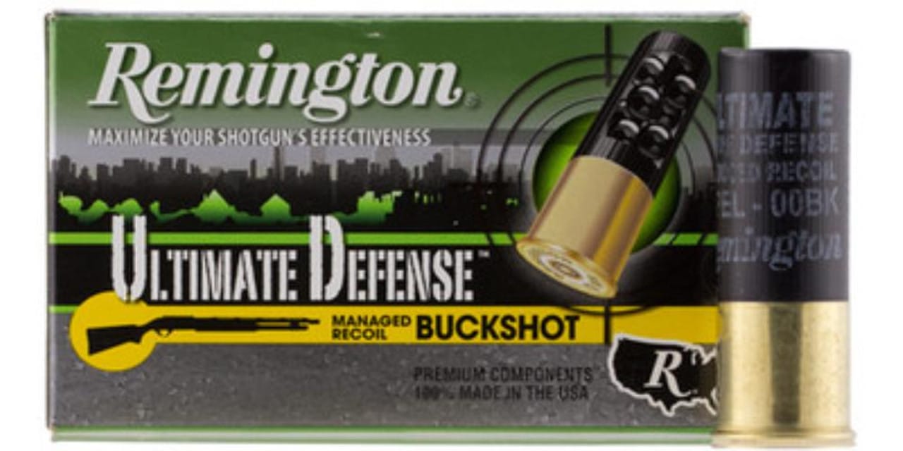 Remington HD Ultimate Home Defense 12g Buckshot, Reduced Recoil, 8 Pellets, 00 Buck-Shot, 5rd