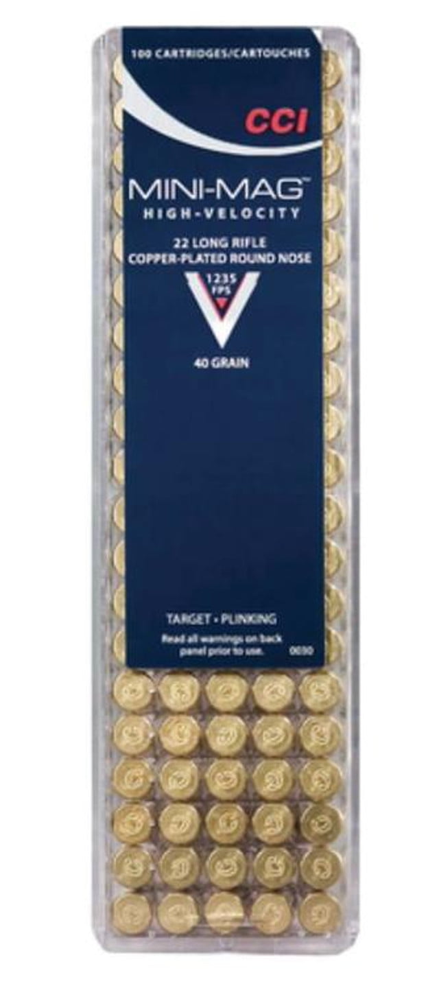 CCI Select Mini-Mag .22LR Copper-Plated Round Nose 40gr, 100rd Box