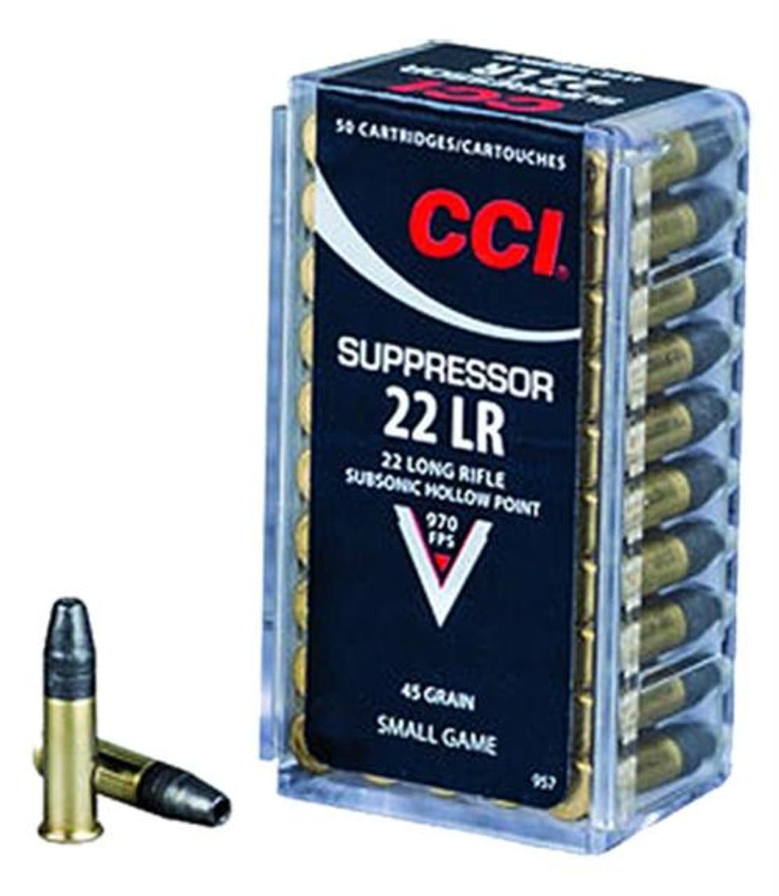 CCI 22LR Suppressor 22 LR 45gr, Lead Hollow Point, 50rd Box