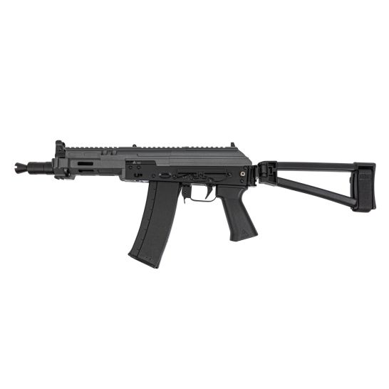 Soviet Arms 5.56 Krink Triangle Side Folding Pistol, MK3 Krink Chassis Carbon Gray, ALG, and Soviet Arms Grip