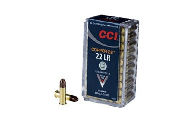 CCI/Speer Copper-22, 22LR HP, 21gr, Copper, Lead Free, 50rd Box