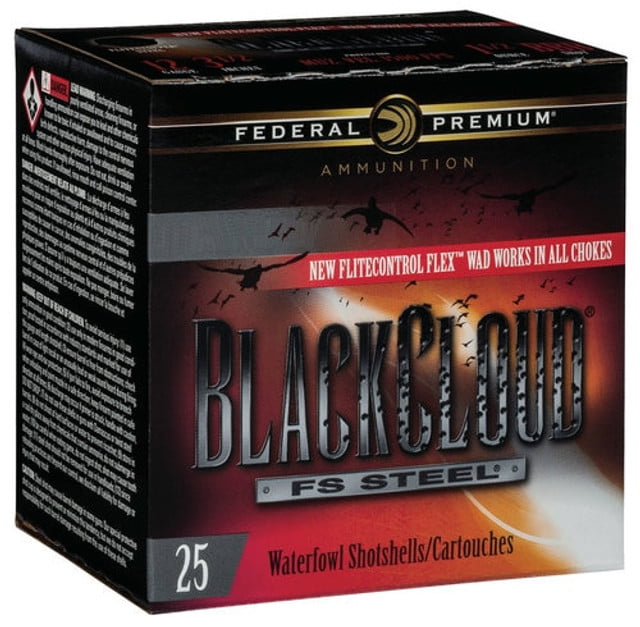 Federal BlackCloud 12 Ga, 3", 1-1/4oz, 4 Shot, 25rd/Box