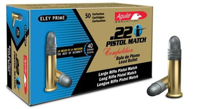 Aguila Match Pistol 22 LR 40gr, LRN, 50rd Box