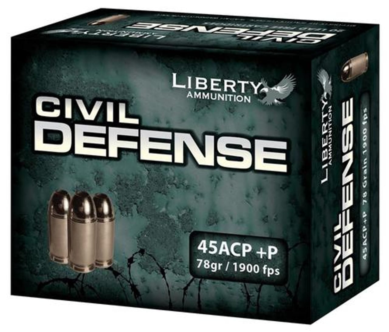 Liberty Ammo Civil Defense 78gr, LF Fragmenting HP, 20rd Box