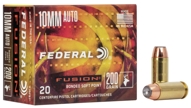 Close× Federal Fusion 10mm, 200gr, 1200 fps, Bonded Soft Point, 20rd Box