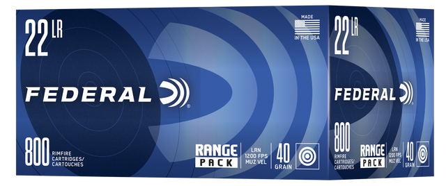 Federal Range 22 LR 40gr, Lead Round Nose, 800rd Box