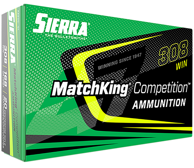 Sierra MatchKing 308 Win 168gr, Hollow Point Boat-Tail (HPBT) 20rd Box