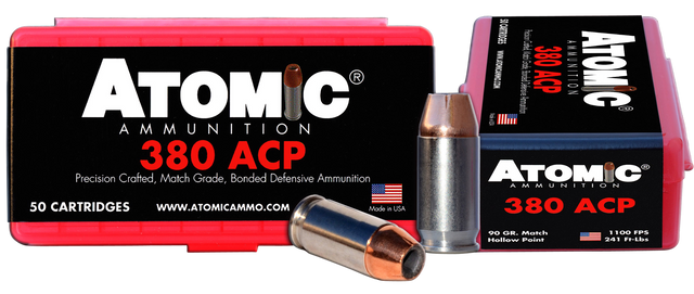 Atomic Pistol .380 ACP, 90gr, Hollow Point, 50rd Box