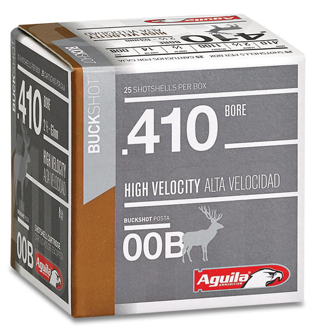 Aguila Hunting 410 Ga, 2.5", Buckshot 1/2oz, 00 Buck, 25rd Box