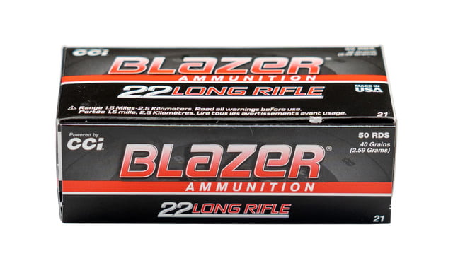 Close× CCI Blazer High Velocity .22 LR, 40gr, Lead Round Nose, 50rd Box