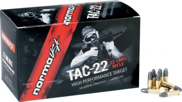Norma Tac .22 LR, 40gr, Lead Round Nose, 500rd Brick