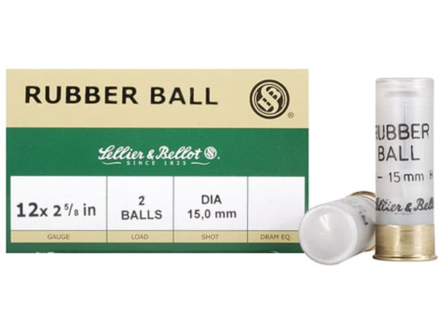 Sellier & Bellot Rubber Ball 12 Ga, 2.625", 25rd Box