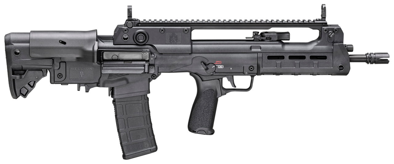 Springfield Hellion 5.56/.223, Bullpup, Flip-Up Sights, BCM Mod3 Grip, Black, 30rd